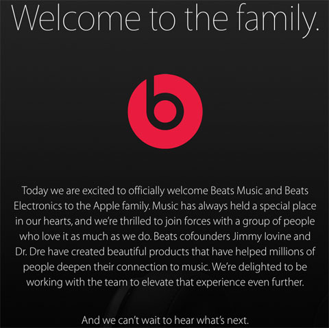 Apple da la bienvenida a Beats en su web mientras un rumor habla de 200 despidos